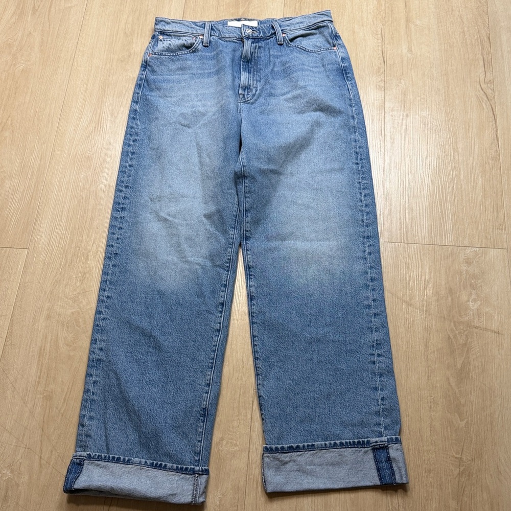 MOTHER The Dodger Skimp High Waist Cuffed Hem Wide Leg Jeans, SIZE 29 - Picture 5 of 13